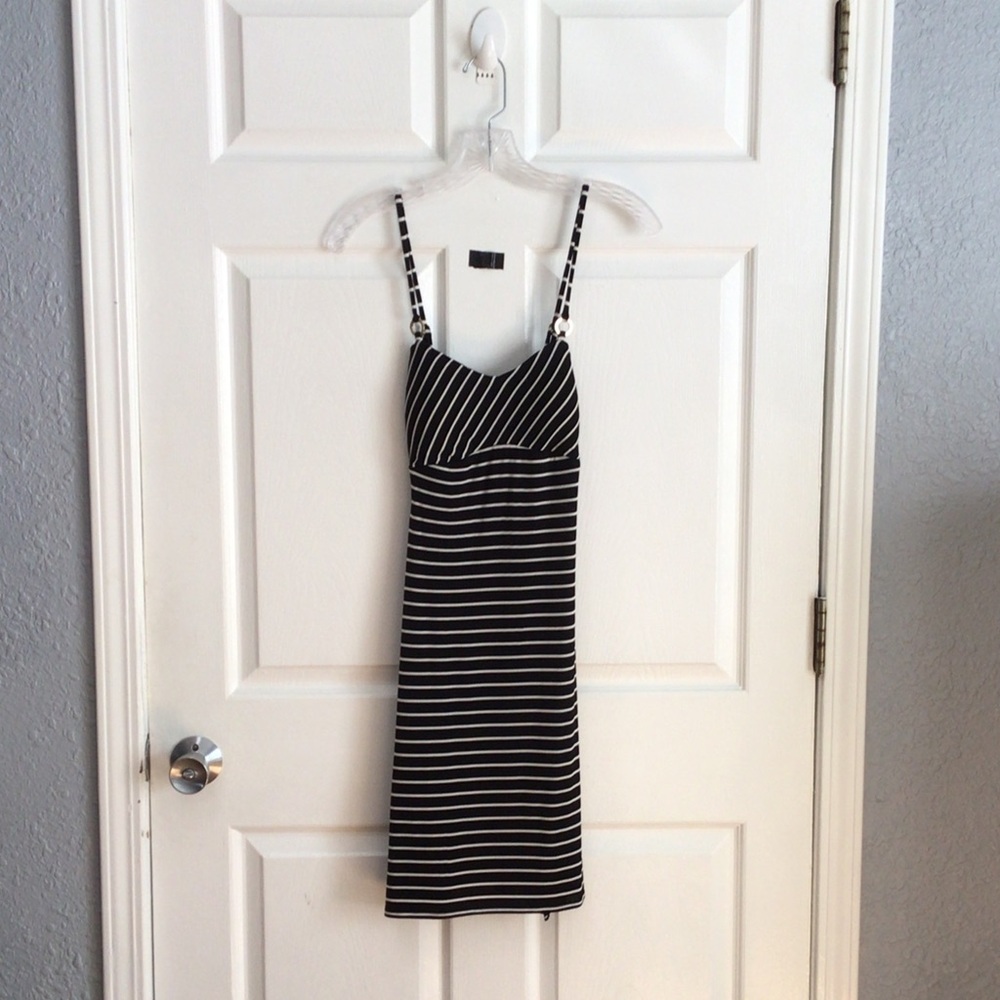 🔥🔥50% OFF LIST PRICE 🔥🔥.    CACH .   Black and White Striped Dress